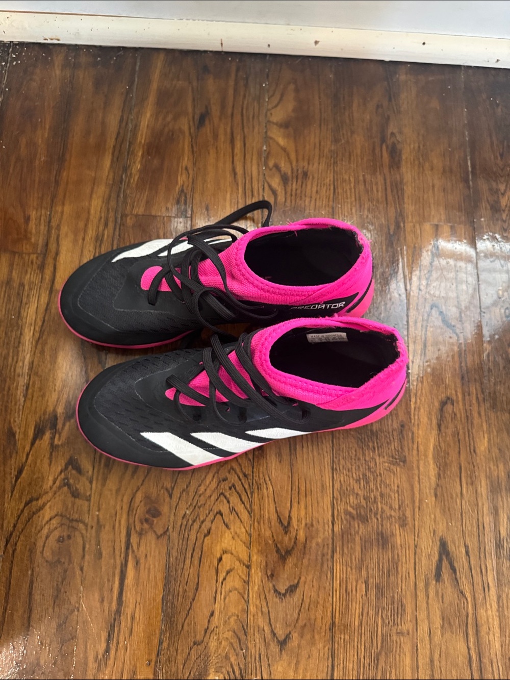 adidas Black & Pink predator Indoor Soccer Shoes